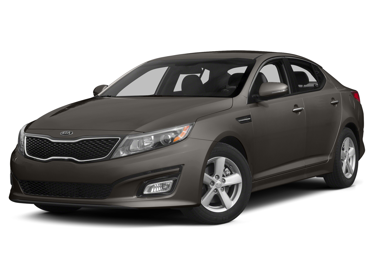 2015 Kia Optima LX in Metal Bronze — front three-quarter view