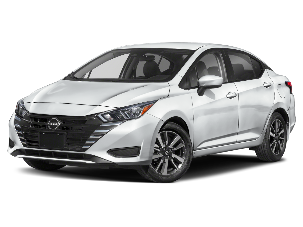 2023 Nissan Versa 1.6 SV in Super Black Metallic — front three-quarter view