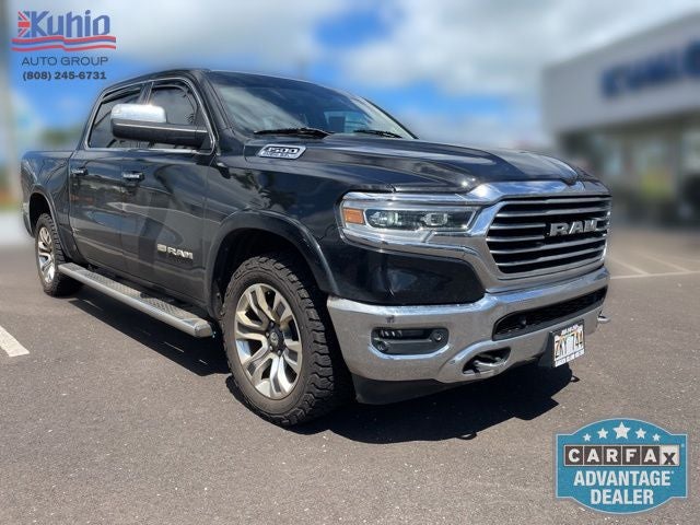 2019 RAM 1500 Limited in Diamond Black Crystal Pearlcoat — front three-quarter view