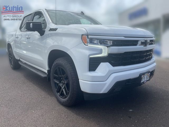 2023 Chevrolet Silverado 1500 RST in Summit White — front three-quarter view
