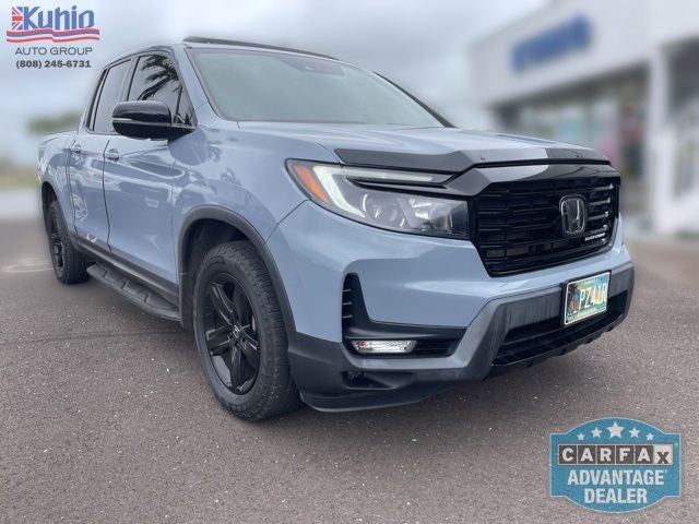 2022 Honda Ridgeline Black Edition in Gray — front three-quarter view