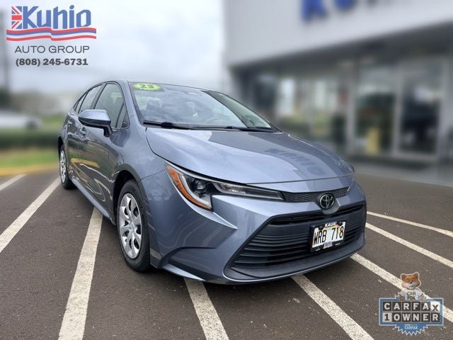 2023 Toyota Corolla LE in Blue — front three-quarter view