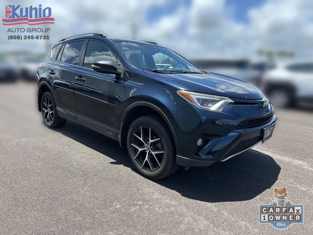 2018 Toyota RAV4 SE in Dark Blue — front three-quarter view