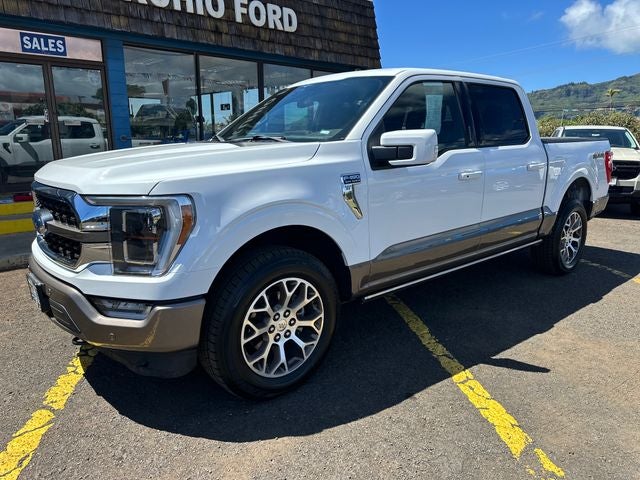 2023 Ford F-150 King Ranch in Brown — front three-quarter view