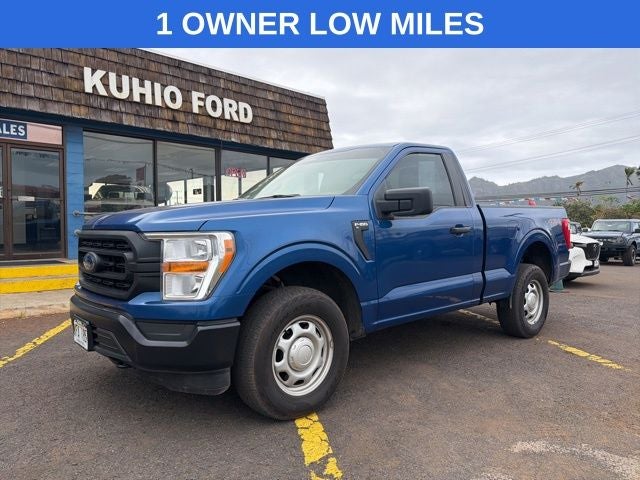 2022 Ford F-150 XL in Blue Metallic — front three-quarter view