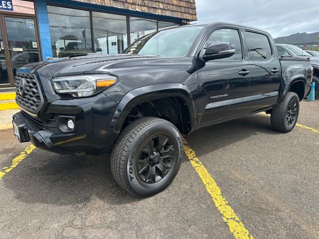 2022 Toyota Tacoma SR V6 in Black — front three-quarter view