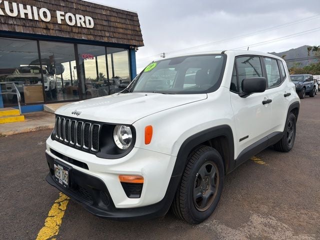 2019 Jeep Renegade Sport in Alpine White Clearcoat — front three-quarter view